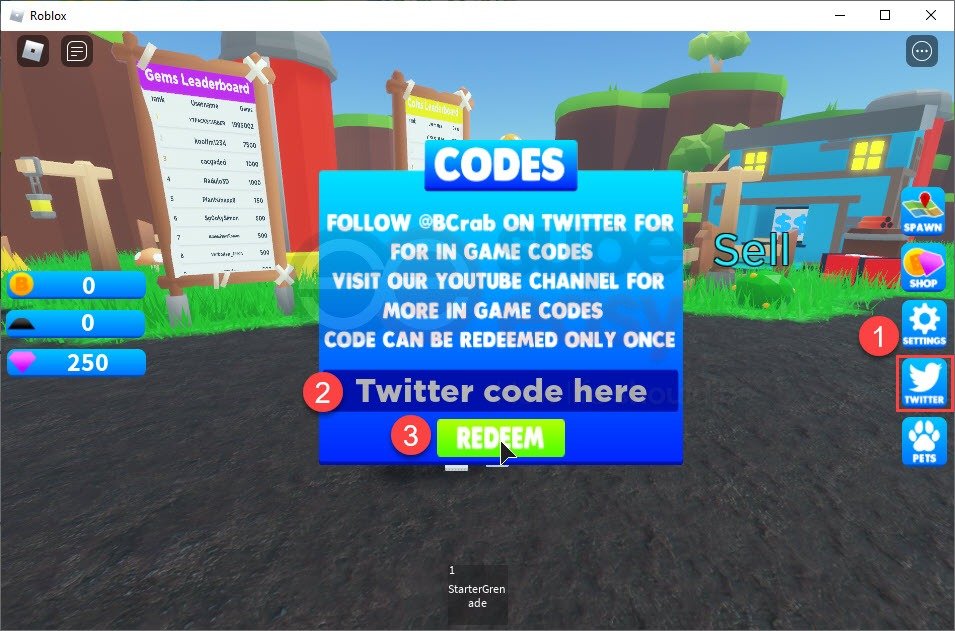 How to redeem Grenade Simulator codes
