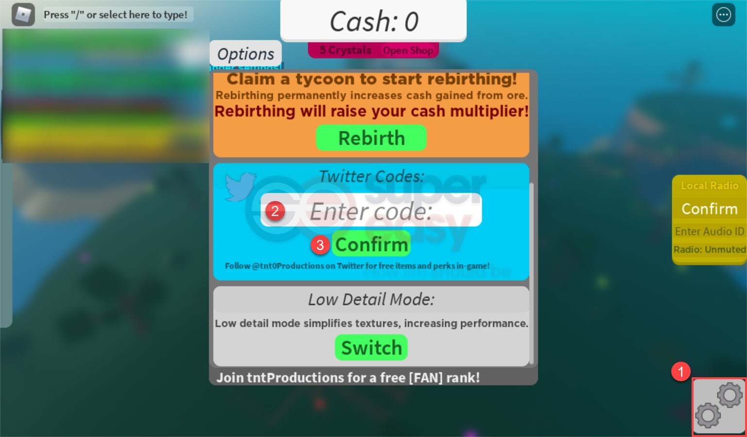 How to redeem Mineral War Tycoon codes
