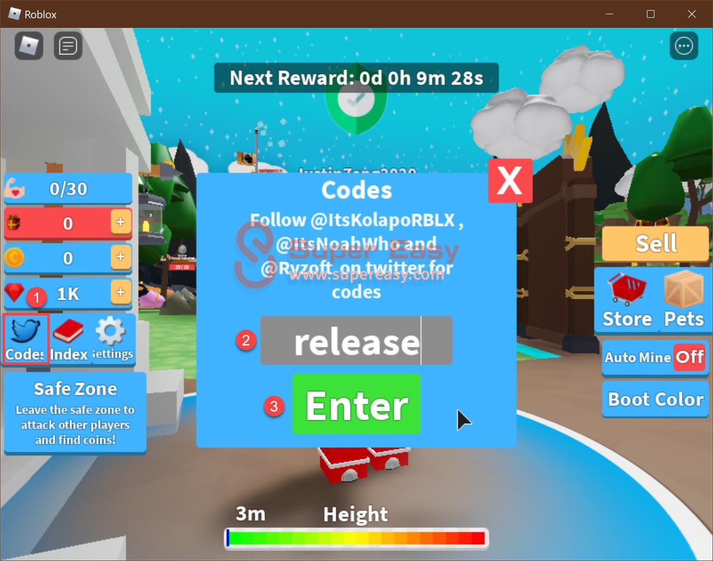 How to redeem latest Roblox Pickaxe Simulator codes